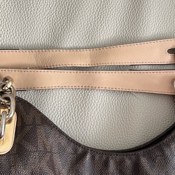 Michael Kors Brown Shoulder Bag with Signature Monogram - Picture 12 of 16